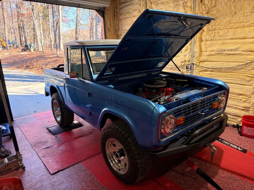 Early Ford Bronco on the dyno at NC Diesel and Dyno